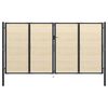 vidaXL Fence Gate Steel and Spruce Wood 408x200 cm