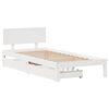 vidaXL Bed Frame with Drawers without Mattress White 100x200 cm