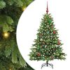 vidaXL Artificial Christmas Tree with 150 LEDs Green 150 cm PE and PVC
