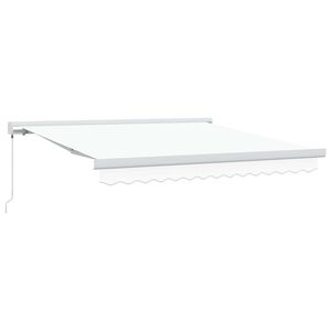 vidaXL Retractable Awning White 300 x 250 cm Fabric and Metal
