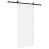 vidaXL Sliding Door White and Black 93 x 202 cm Solid Pine Wood