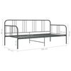 vidaXL Sofa Bed Frame without Mattress Grey Metal 90x200 cm