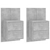 vidaXL Wall-mounted Bedside Cabinets 2 pcs Concrete Grey
