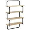 vidaXL 4-Tier Wall Shelf Sonoma Oak 60 x 24.5 x 104 cm Engineered Wood