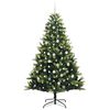 vidaXL Artificial Hinged Christmas Tree 300 LEDs Green 210 cm