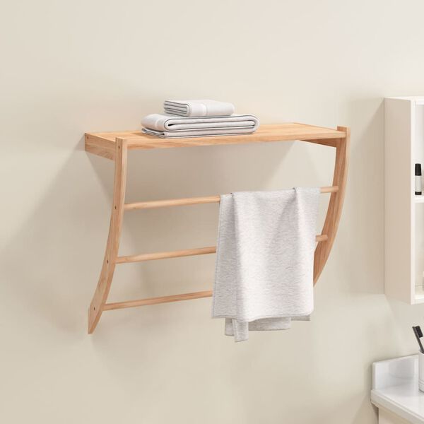 vidaXL Towel Rack 60x25.5x49 cm Solid Wood Walnut