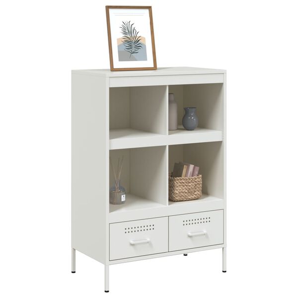 vidaXL Highboard White 68x39x101.5 cm Steel