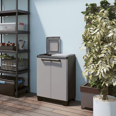 Keter Recycling Cabinet Split Premium Grey and Black 92 cm