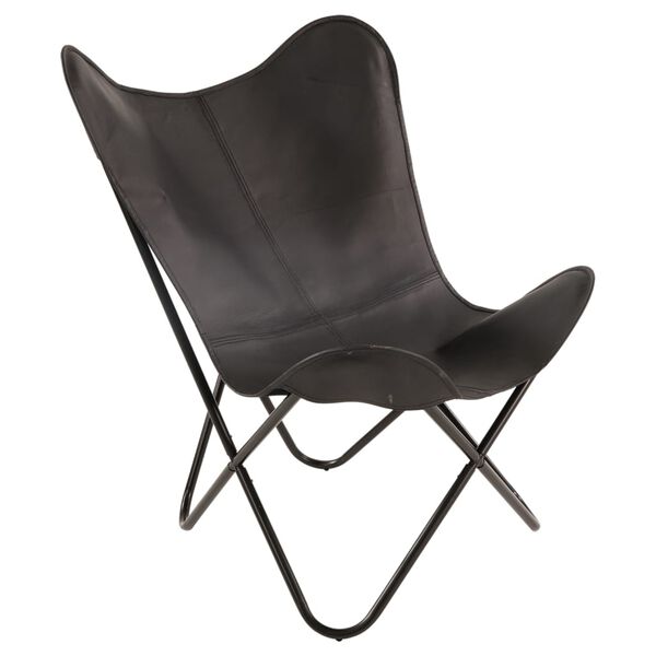 Lesli Living Butterfly Chair Buffalo 75x75x87 cm Black