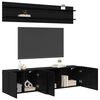 vidaXL TV Units Wall-mounted 6 pcs Black oak Engineered wood