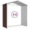 vidaXL Garden Shed Brown 191x980x198 cm Galvanised Steel