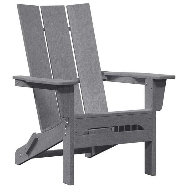 vidaXL Garden Chair 2 pcs Light Grey 80.5 x 74.5 x 92 cm Polyethylene