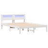 vidaXL Bed Frame with Headboard White 140 x 190 cm Solid Pine Wood