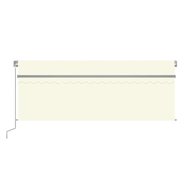 vidaXL Manual Retractable Awning with Blind&LED 4.5x3m Cream