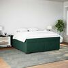 vidaXL Box Spring Bed with Mattress Dark Green 180x200 cm Velvet