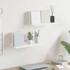 vidaXL Floating Shelf Wall-mounted 2 pcs White 40 x 18 x 2.5 cm Steel