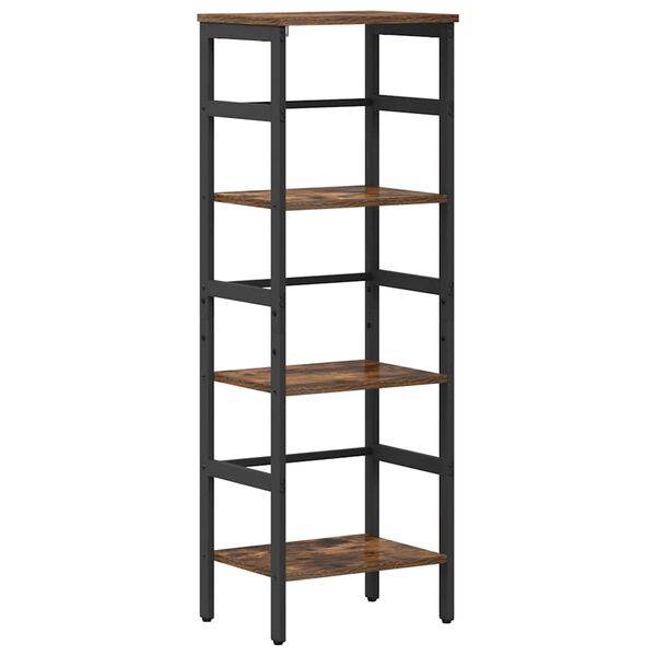 vidaXL Bookshelf Smoked Oak 40 x 29.5 x 115 cm Engineered Wood
