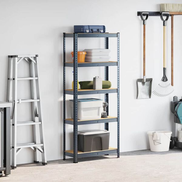 vidaXL 5-Layer Storage Shelf Anthracite Steel&Engineered Wood