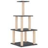 vidaXL Cat Tree with Sisal Scratching Posts Dark Grey 111 cm