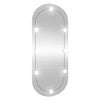 vidaXL Wall Mirror with LED Lights 40x90 cm Glass Oval