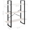 vidaXL 3-Tier Book Cabinet White 100x30x105 cm Solid Pine Wood