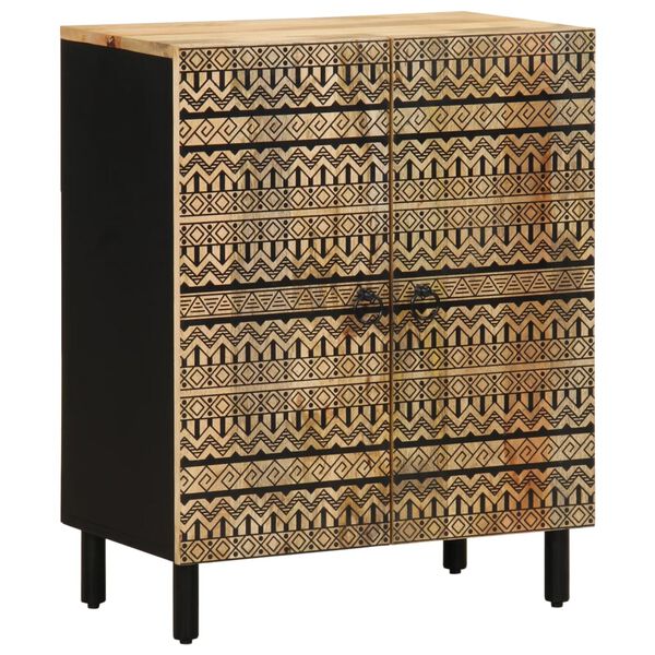 vidaXL Sideboard 60x33.5x75 cm Solid Rough Wood Mango