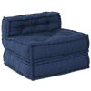 vidaXL Modular Sofa 3 pcs Indigo Fabric