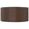 vidaXL Garden Raised Bed Brown 140x140x68 cm Galvanised Steel