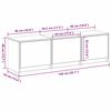vidaXL TV Cabinet with LEDs Old Wood 140 x 34 x 40 cm Engineered Wood