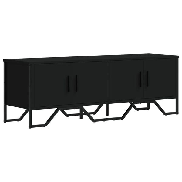 vidaXL TV Cabinet Black 122x34x41 cm Engineered Wood