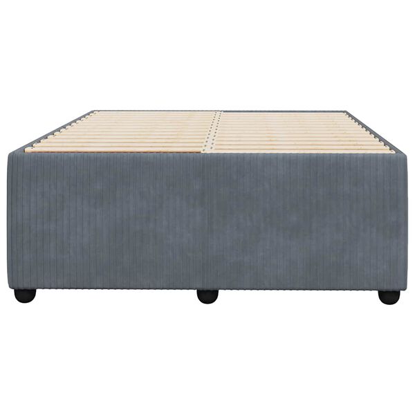 vidaXL Bed Frame without Mattress Dark Grey 120x200 cm Velvet