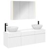 vidaXL Bathroom Cabinet Set 4 pcs White Engineered Wood