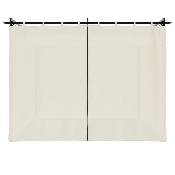 vidaXL Gazebo with Curtains Cream 3x3 m Steel