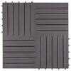 vidaXL Decking Tile 10 pcs Grey 30 x 30 cm Acacia Hardwood