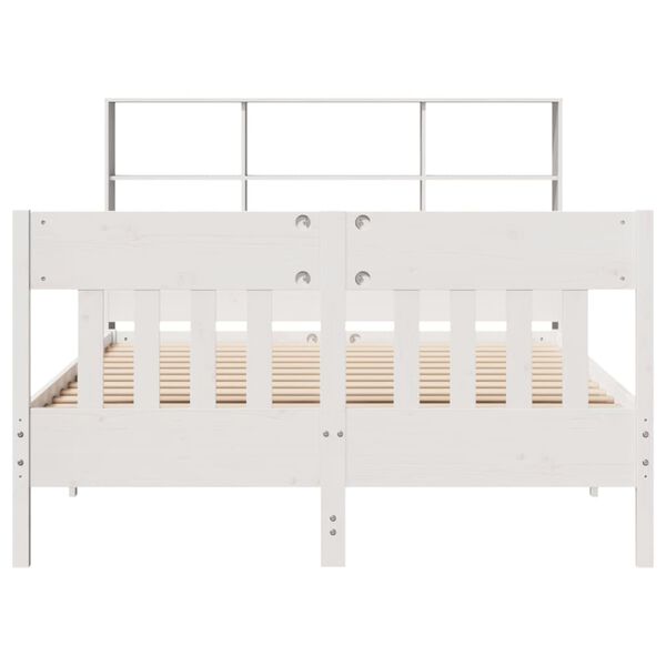vidaXL Bed Frame without Mattress White 140x190 cm Solid Wood Pine