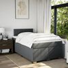 vidaXL Box Spring Bed with Mattress Dark Grey 120x200 cm Fabric