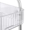 vidaXL Storage Trolley 3-Tier Transparent 37x28x68 cm Acrylic