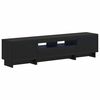 vidaXL 5 Piece LED TV Cabinet Black Engineered Wood