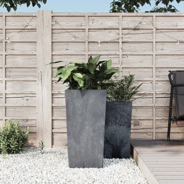 vidaXL Planter with Removable Inner Grey 21/49 L PP Concrete Look