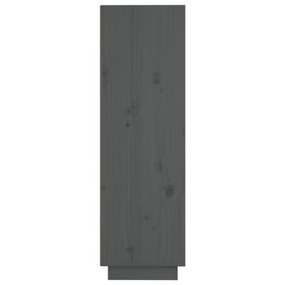 vidaXL Highboard Grey 37x34x110 cm Solid Wood Pine
