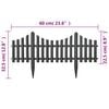 vidaXL Lawn Edgings 17 pcs Anthracite 10 m PP