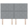 vidaXL Headboard with LED Strip Lights Light Grey 144 cm Fabric