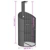 vidaXL Outdoor Shower Black 100x100x241.5 cm Poly Rattan and Acacia Wood
