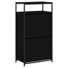 vidaXL Shoe Cabinet Black 60x34x112 cm Engineered Wood