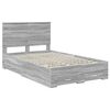 vidaXL Bed Frame with Drawer Grey Sonoma 135 x 190 cm Engineered Wood