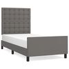 vidaXL Bed Frame without Mattress Grey 80x200 cm Faux Leather