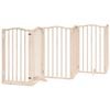 vidaXL Dog Gate with Door Foldable 6 Panels 300 cm Poplar Wood