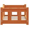 vidaXL Dog Bed with Storage Wax Brown 55 x 45 x 28 cm Solid Pine Wood