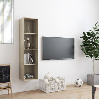 vidaXL Book Cabinet/TV Cabinet Sonoma Oak 143x30x36 cm