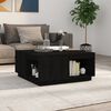 vidaXL Coffee Table Black 80x81x36.5 cm Solid Wood Pine